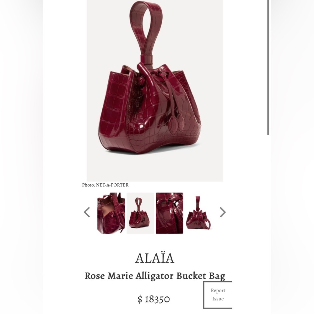 Azzedine Alaia Alligator rose Marie bag